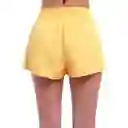 Short Deportivo Mujer Amarillo Talla M Samia