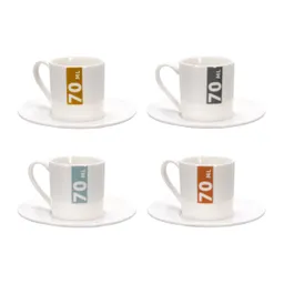 Set de Tazas Para Expreso Con Platos 70 mL 3217194000038