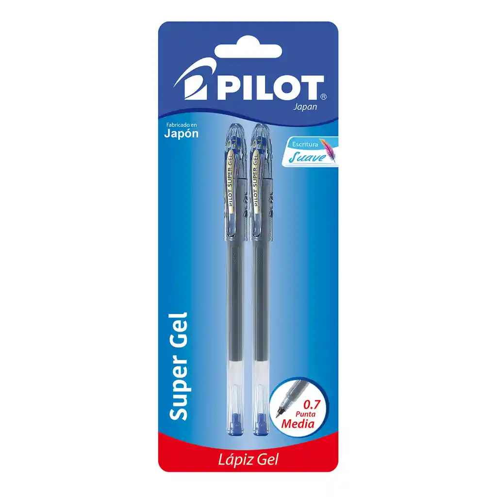 Pilot Boligrafo Tinta Gel Azul 2Un