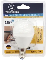 Westinghouse Led Mini Bola 4W Luz Cálida E14