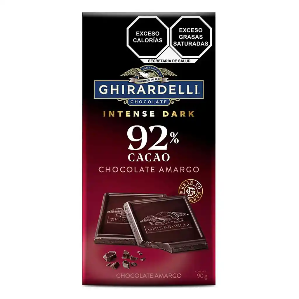 Ghirardelli Intense Dark 92% Cacao Barra 90G