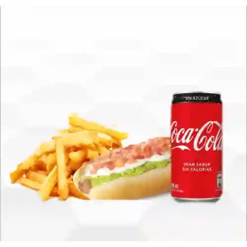 Hot Dog Italiano+papas Fritas+beb 350 ml