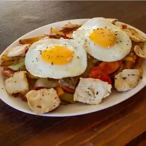 Chorrillana mediana de pollo