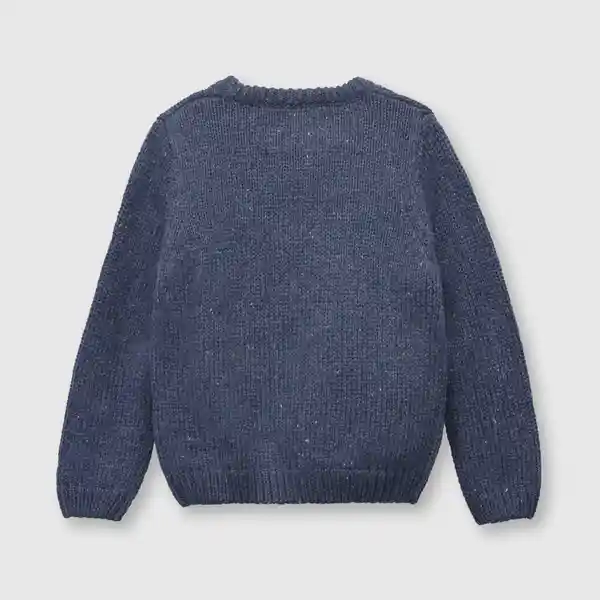 Suéter Jaspeado de Bebé Niño Denim Talla 9M Colloky