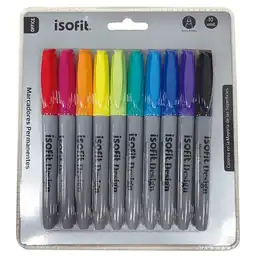 Marcador Permanente 10 Colores Isofit D