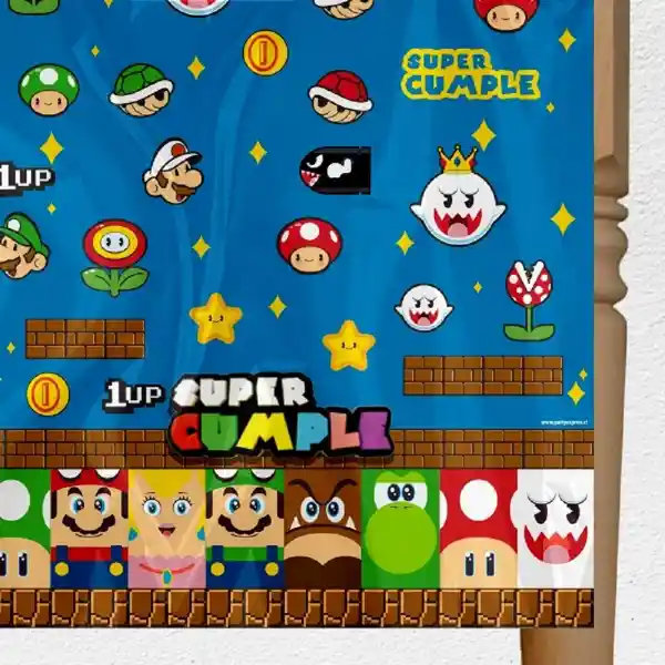 Mantel Cumpleaños Súper Mario