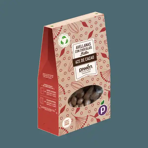Avellana Cubiertas Con Chocolate Bitter Piwén