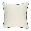 Cojín de Algodón Bordado Beige 45 x 45 cm