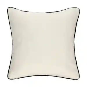 Cojín de Algodón Bordado Beige 45 x 45 cm