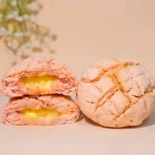 Melonpan Frambuesa Manjar