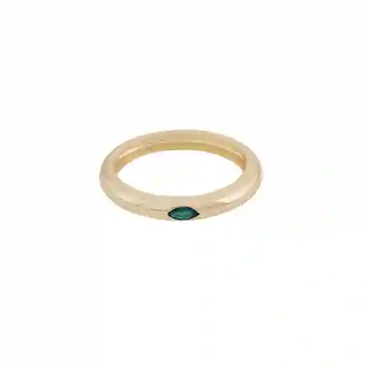 Anillo Louis Green Baño de Oro Talla 7 Noa Joyas