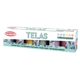 Artel Estuche de Pinturas Telas Pastel 6 Colores