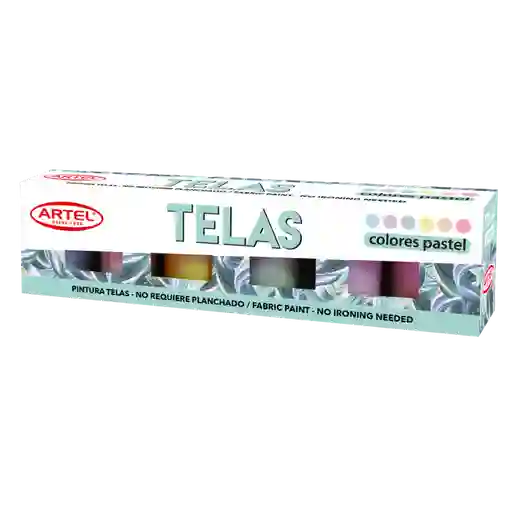 Artel Estuche de Pinturas Telas Pastel 6 Colores