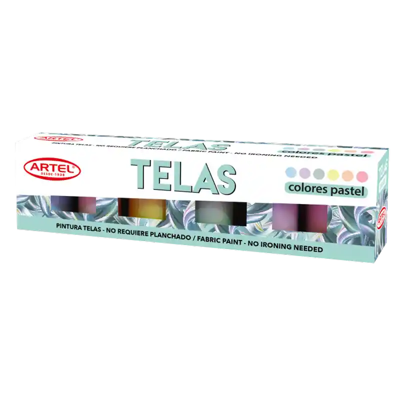 Artel Estuche de Pinturas Telas Pastel 6 Colores