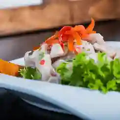Ceviche Salmón y Camarón