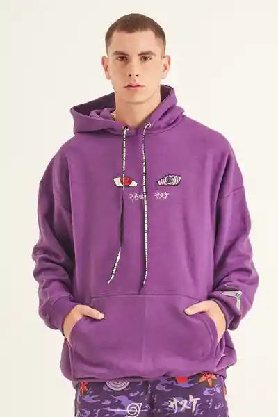 Poleron Naruto Sasuke Ojos Hoodie Oversize Talla L