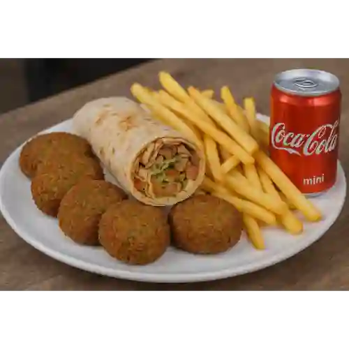 Shawarma + Papas O Falafel + Bebida Mini