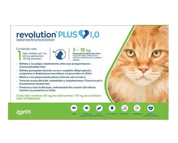 Revolution Antiparasitario Plus Gato 2.5 a 5 Kg