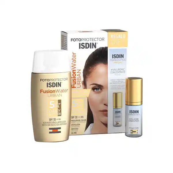 Isdin Pack Fotoprotector Fusión Water + Hyaluronic Concentrate