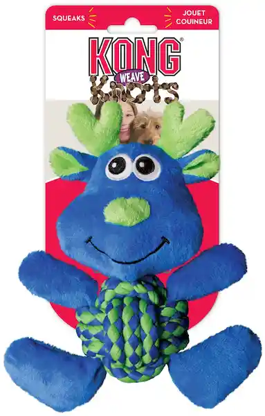 Kong Peluche Weave Knots Moose Talla M