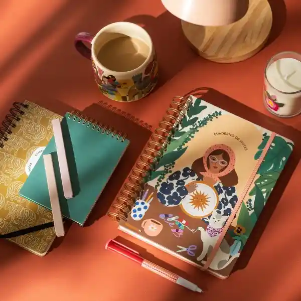 Cuaderno 1/2 Oficio Tapa Verde 18 x 3.5 x 24 cm Casaideas