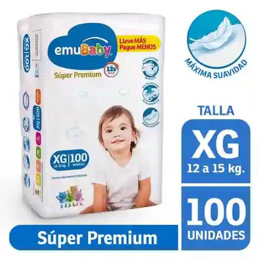 Pañal Emu Baby Super Premiumxg 100