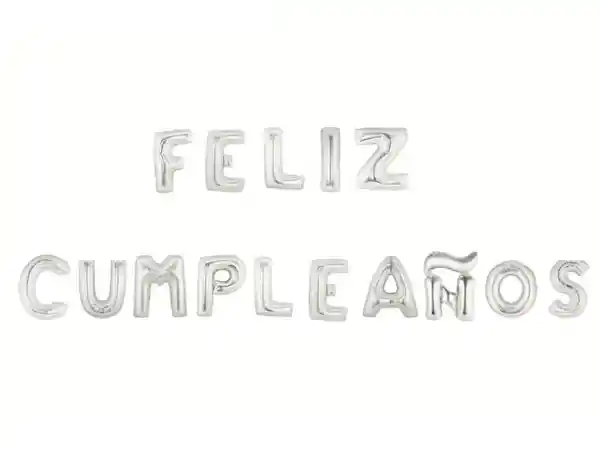 Globo Foil Feliz Cumpleaños Plateado 49 cm