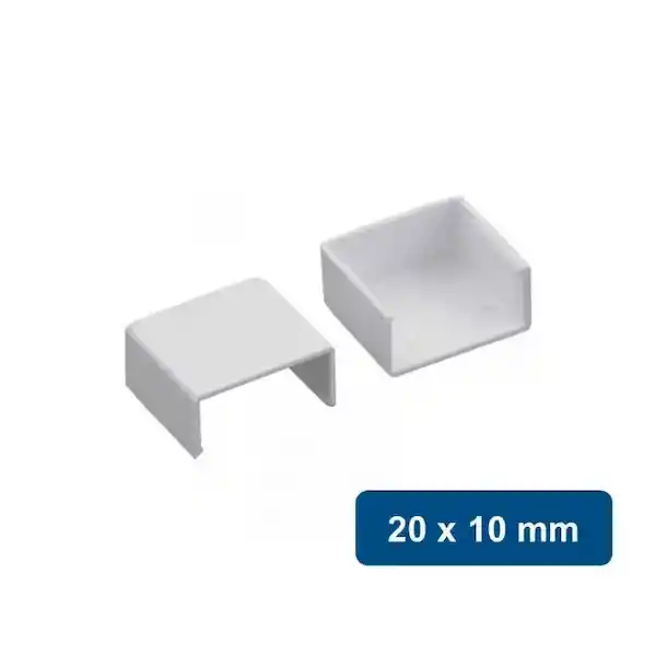 Tapa Final Para Canaleta Pvc 20 x 10 mm