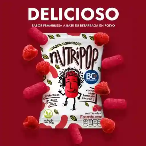 Nutripop Snack Garbanzo Sin Gluten Frambuesa