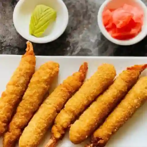 Camarones apanados en panko