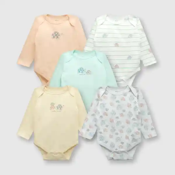 Pack Bodies de Bebé Niño Gris Melange Talla 18/24M Colloky