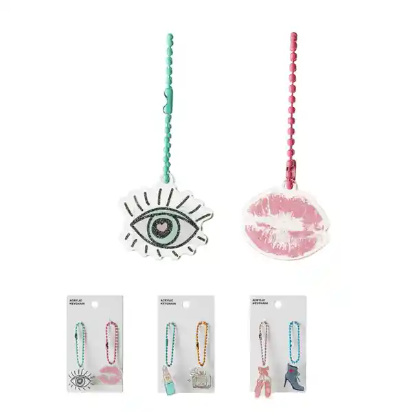 Llavero de Clip Acrilico Girl Series Para Notas Miniso