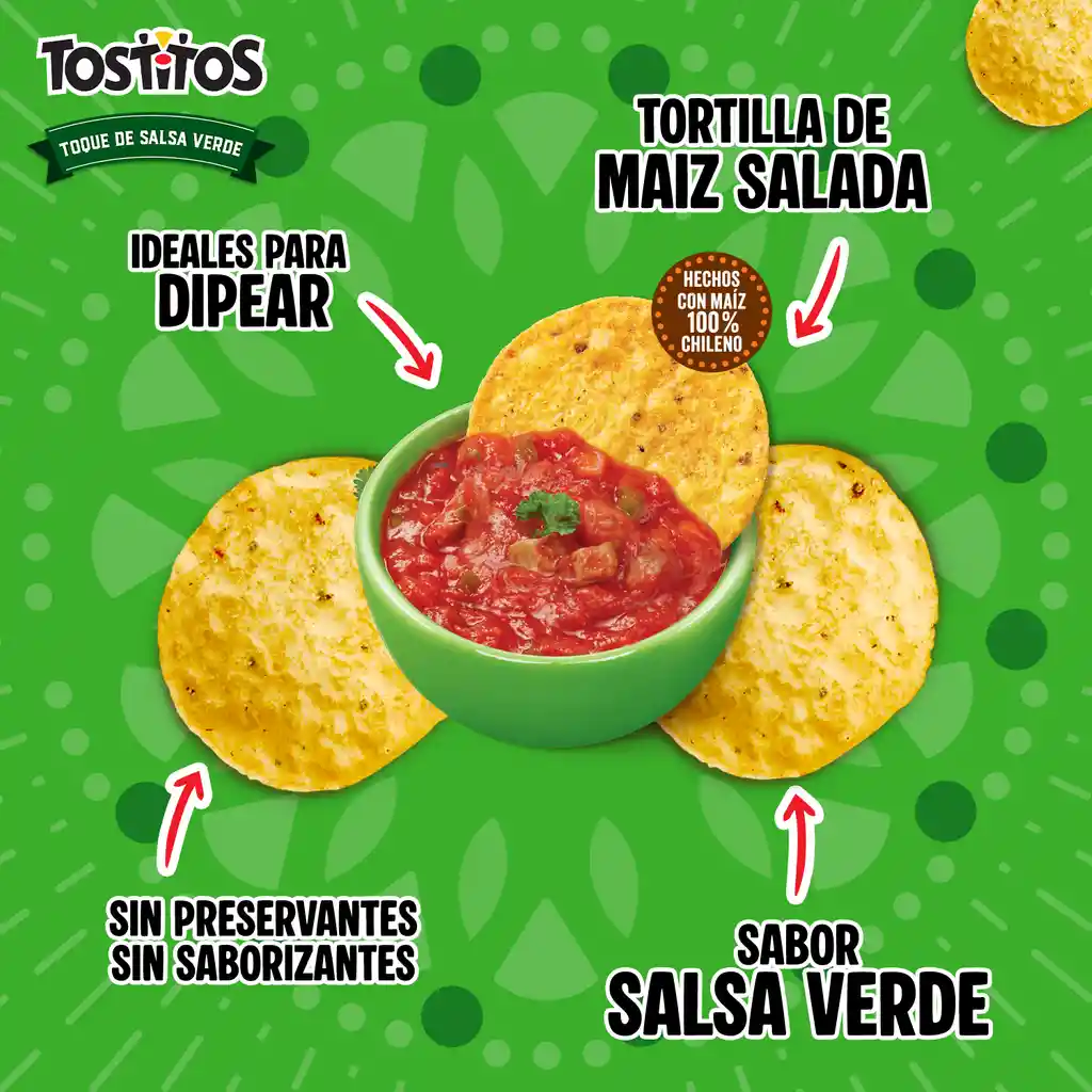 Snack Tostitos Sabor a Salsa Verde 200 g