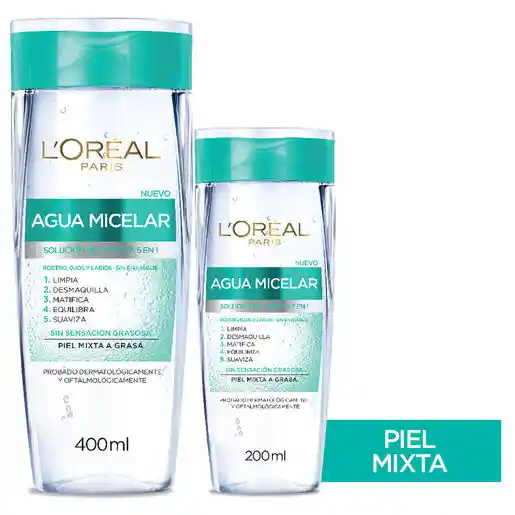 L'Oreal Agua Micelar Hidratante 5 en 1 Piel Mixta Grasa