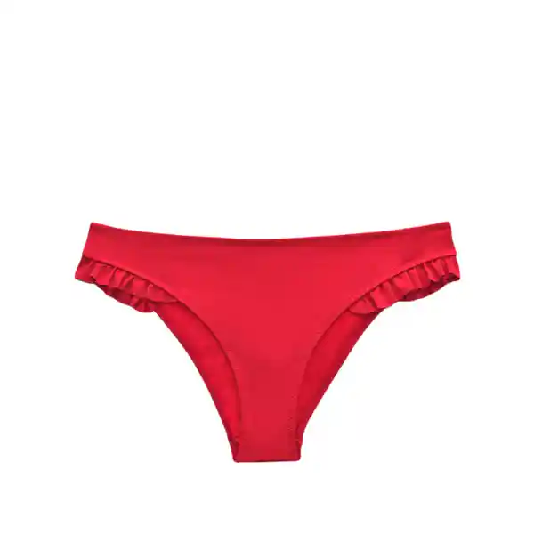 Bikini Calzón Con Vuelos a Los Costados Rojo Talla XL Samia