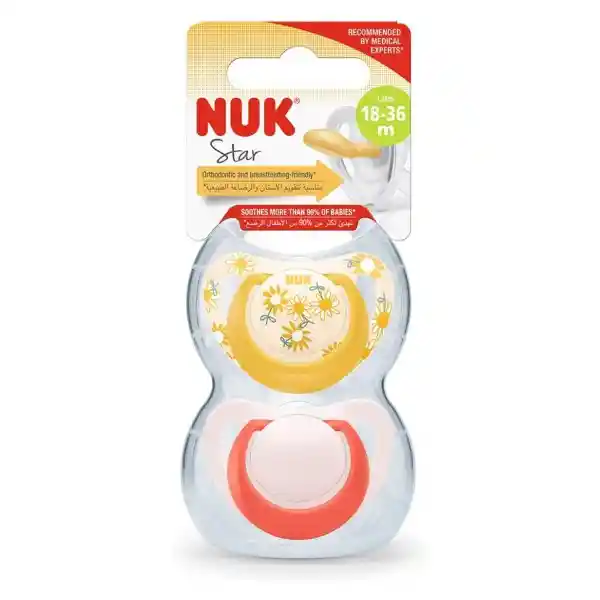 Nuk Chupete Látex Star 18-36 Meses - Rosado