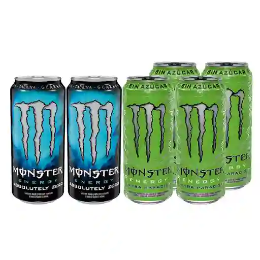 Combo Monster Bebida Energetica Absolutely Zero Monster Energy