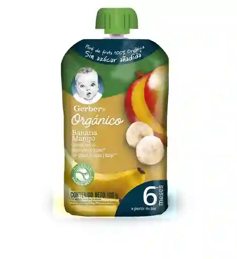 Gerber Pouch Orgánico de Plátano y Mango