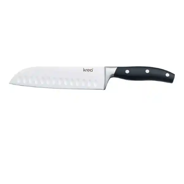 Krea Cuchillo Santoku Mango Negro