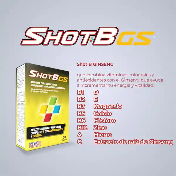 Shot B Queremos Cuidarte 3 X 2 Shot B:Gs Ginseng Multivitaminic