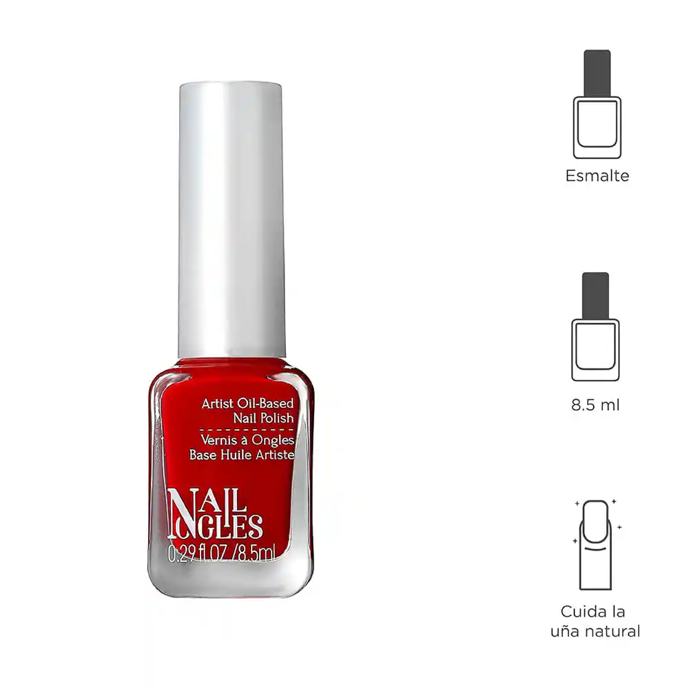Miniso Esmalte Para Uñas de Base de Aceite Rojo Puro