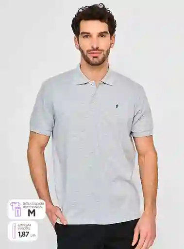 Kenneth Stevens Polerón Polo Manga Corta sb Gris Talla M SS24