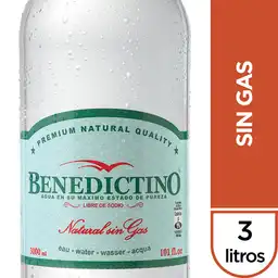 Benedictino Sin Gas 3 Lt