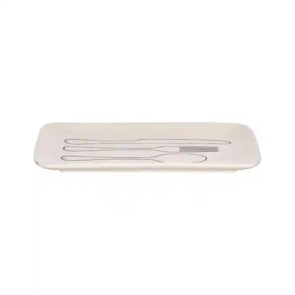 Set Platos de Cerámica Rectangulares 20 x 13 x 1.6 cm Casaideas
