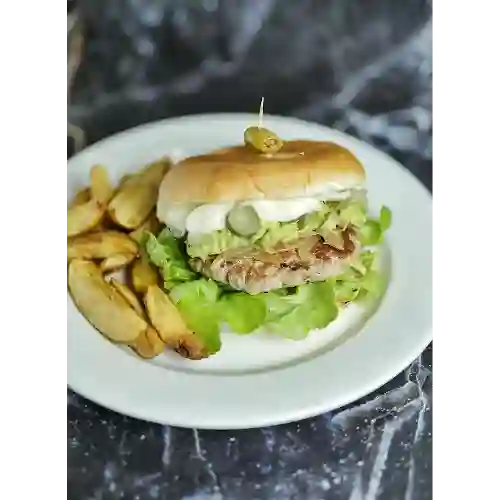 Hamburguesa Germano Mexicano y Papas