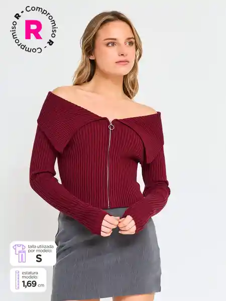 Index Suéter Manga Larga Cuello Color Verde M S25