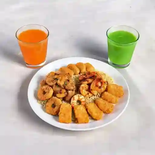 2 Gohan Clasicos, 10 Pzas Sushi, 2 Bebidas