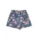 Short Deportivo Mujer Estampado Celeste Talla S Samia