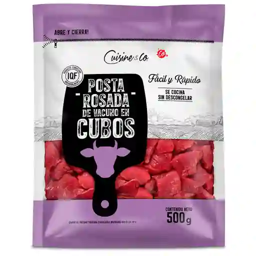 Posta Rosada Vacuno en Cubos Congelada Mar Cuisine & Co
