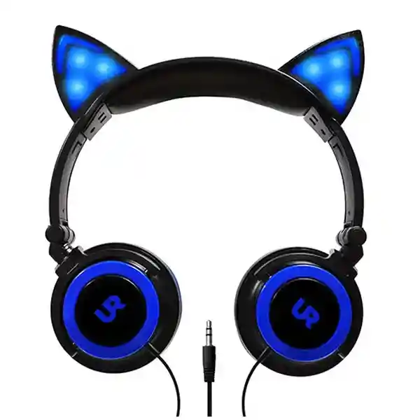 Urbano Labs Audifonos Orejas de Gato Azul